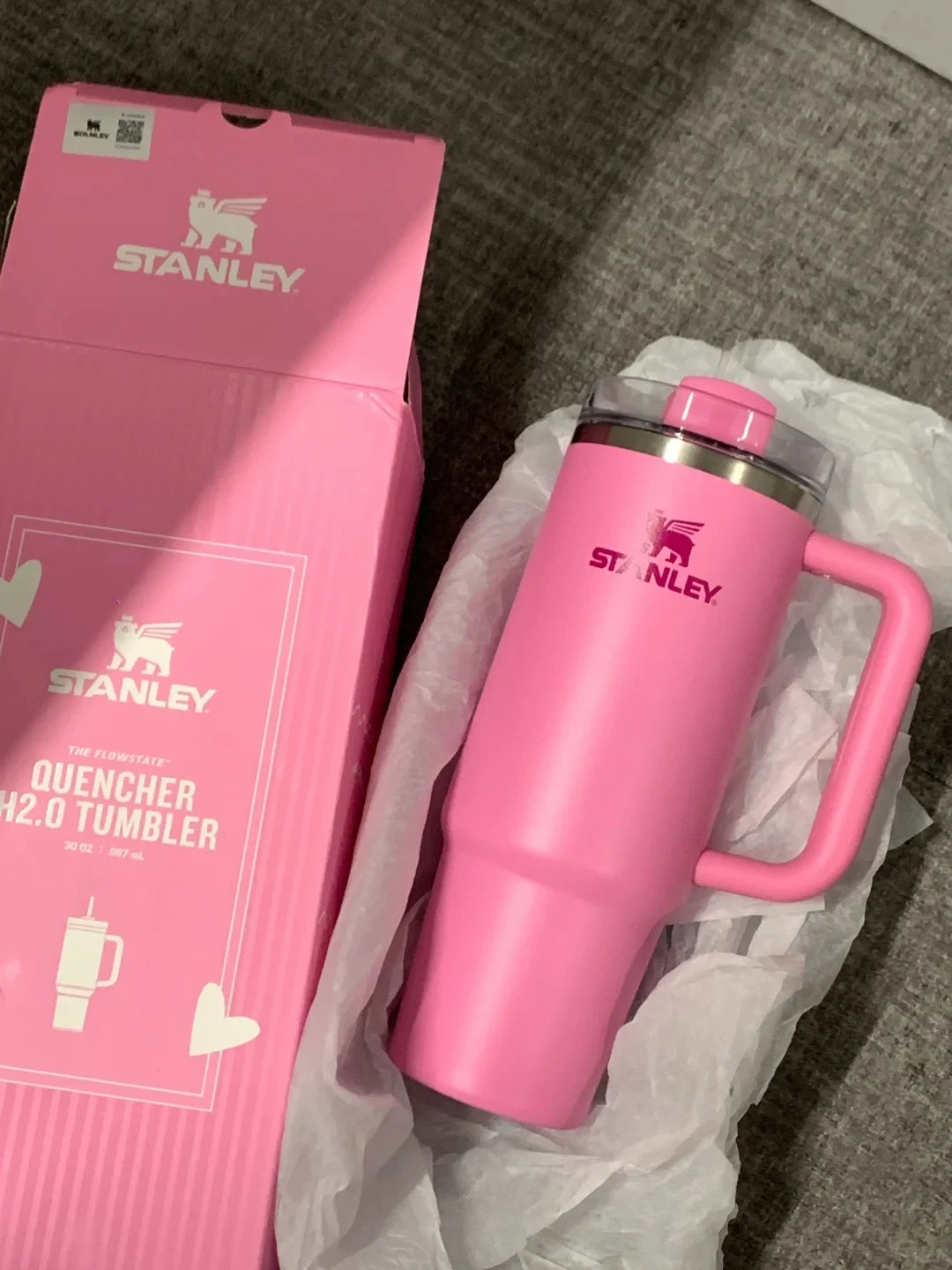 Stanley Quencher H2.0 Tumbler with Handle and Straw 40 oz | Flowstate 3-Position Lid | Cup Holder Compatible for Travel FREE Shipping