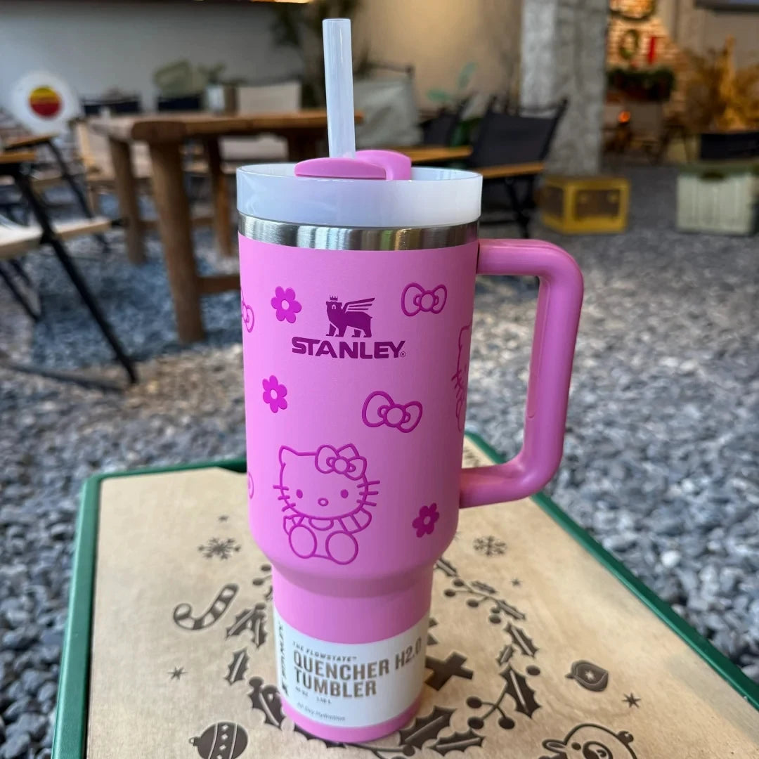Stanley Quencher H2.0 Tumbler with Handle and Straw 40 oz | Flowstate 3-Position Lid | Cup Holder Compatible for Travel FREE Shipping