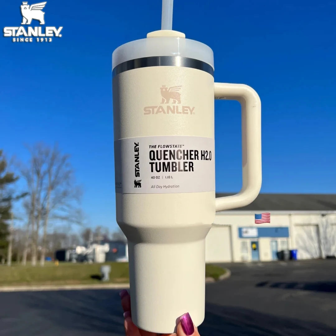 Stanley Quencher H2.0 Tumbler with Handle and Straw 40 oz | Flowstate 3-Position Lid | Cup Holder Compatible for Travel FREE Shipping