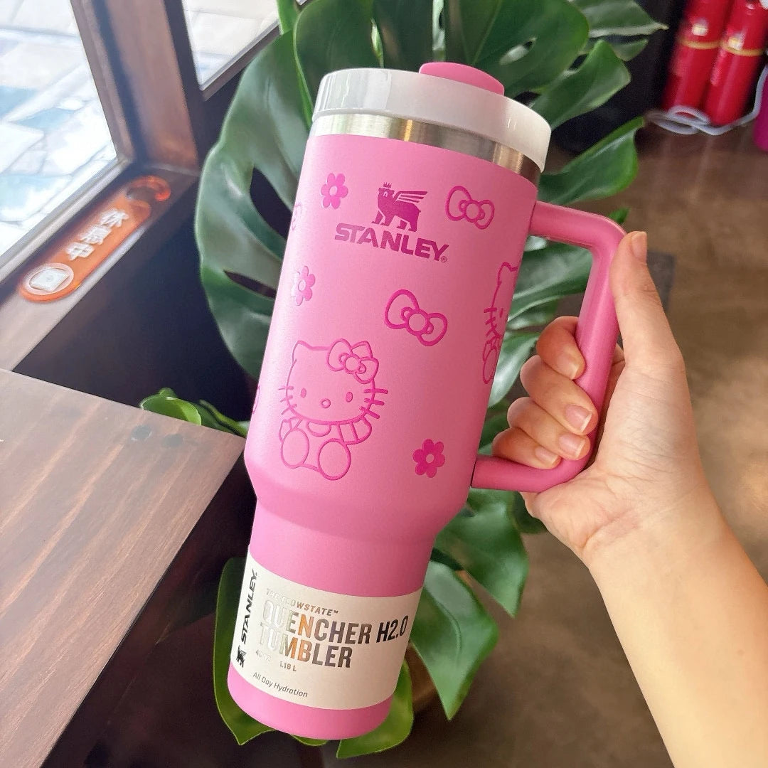 Stanley Quencher H2.0 Tumbler with Handle and Straw 40 oz | Flowstate 3-Position Lid | Cup Holder Compatible for Travel FREE Shipping