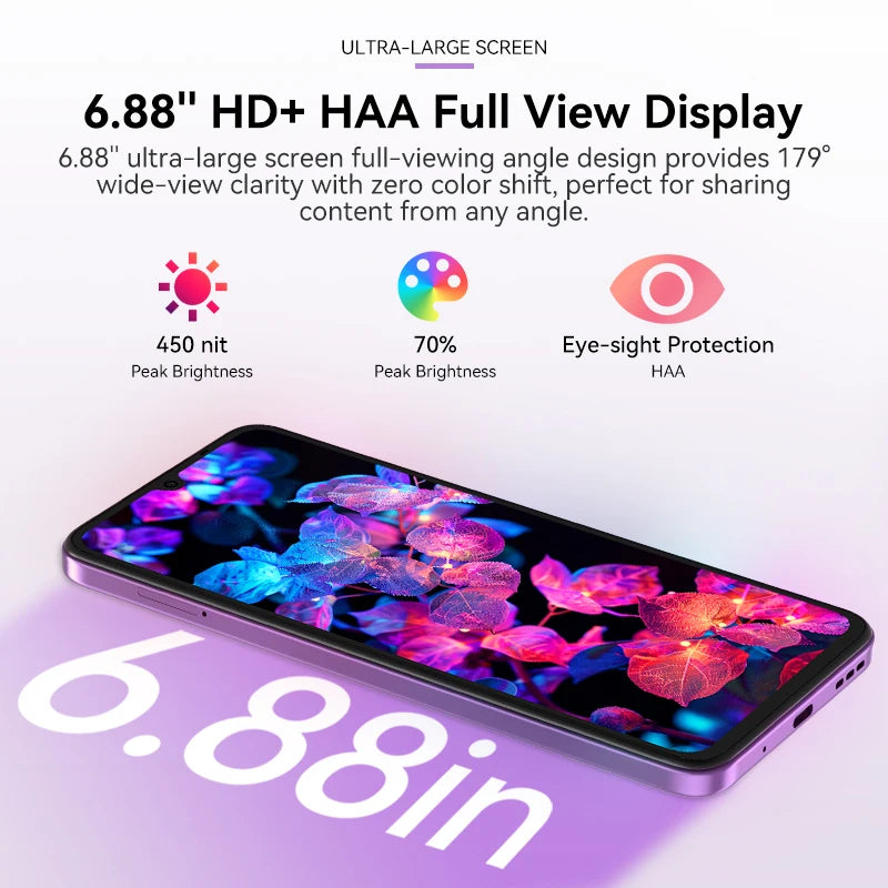 IIIF150 Action A5Pro Phone Dual Screen Design Smartphone Android 15 8GB RAM 256GB ROM 6.8" HD+ Display 5100mAh Samsung S24FREE Shipping