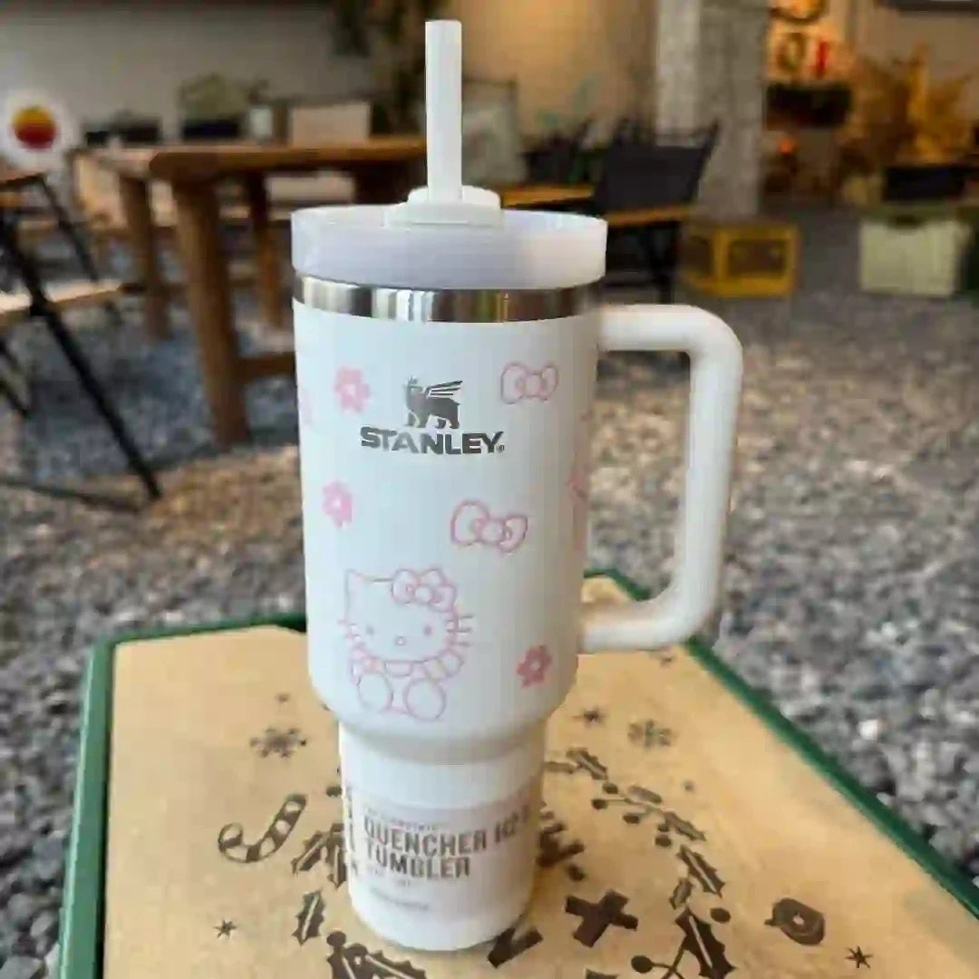 Stanley Quencher H2.0 Tumbler with Handle and Straw 40 oz | Flowstate 3-Position Lid | Cup Holder Compatible for Travel FREE Shipping