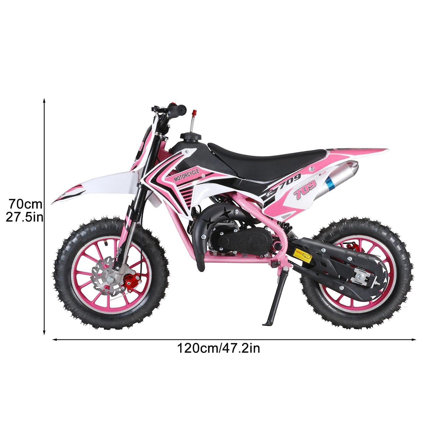49cc Kids Dirt Bike, 2-Stroke Gas Dirt Bike, Gas Power Mini Dirt Bike for Kids 6-14, Off Road Mini Motorcycle Pocket Motorbike FREE Shipping