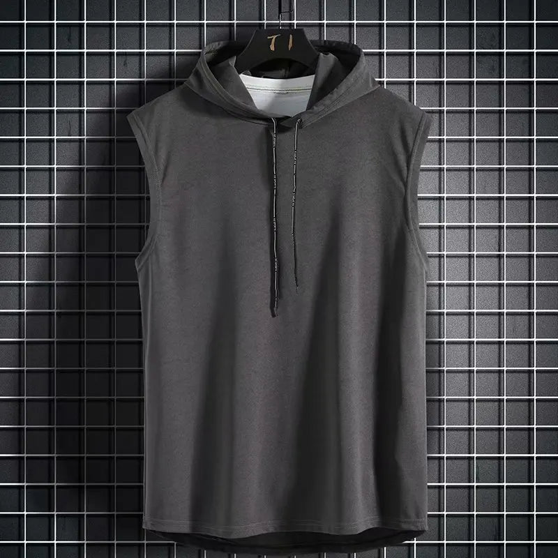 Solid Color 2023 Brand New Men's Tank Tops Vest Sleeveless Tees For Male Hooded Man Vests Tops Hip Hop Men Tank Top T shirt FREE Shipping