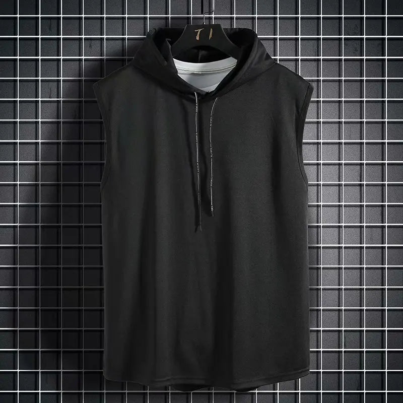 Solid Color 2023 Brand New Men's Tank Tops Vest Sleeveless Tees For Male Hooded Man Vests Tops Hip Hop Men Tank Top T shirt FREE Shipping