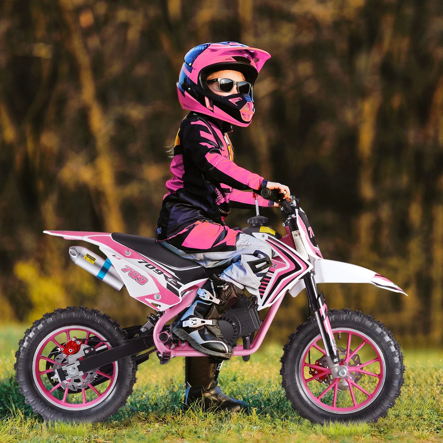 49cc Kids Dirt Bike, 2-Stroke Gas Dirt Bike, Gas Power Mini Dirt Bike for Kids 6-14, Off Road Mini Motorcycle Pocket Motorbike FREE Shipping