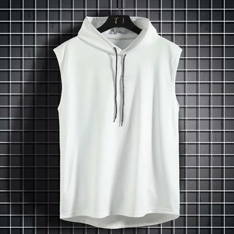 Solid Color 2023 Brand New Men's Tank Tops Vest Sleeveless Tees For Male Hooded Man Vests Tops Hip Hop Men Tank Top T shirt FREE Shipping