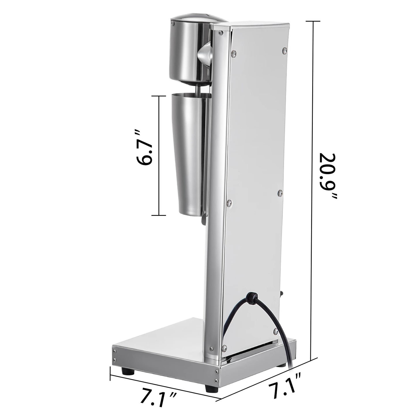 Commercial Milkshake Machine 800ml Stainless Steel Electric Single Head Milk Bubble Tea Stirring Machine Smoothie Blender VEVOR Free Shipping