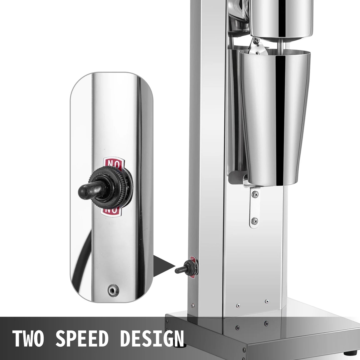 Commercial Milkshake Machine 800ml Stainless Steel Electric Single Head Milk Bubble Tea Stirring Machine Smoothie Blender VEVOR Free Shipping