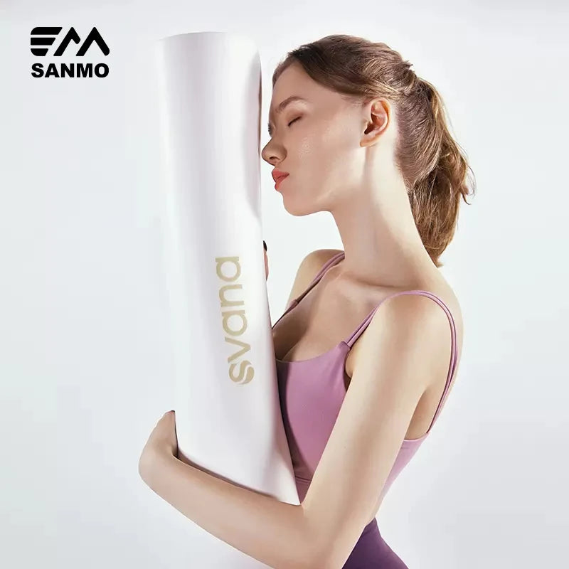 Wholesale Eco Friendly Custom Print logo Curve Arch Oval Shape Yoga Mat Pu Rubber Non-slip Suede Yoga Mat FREE Shipping