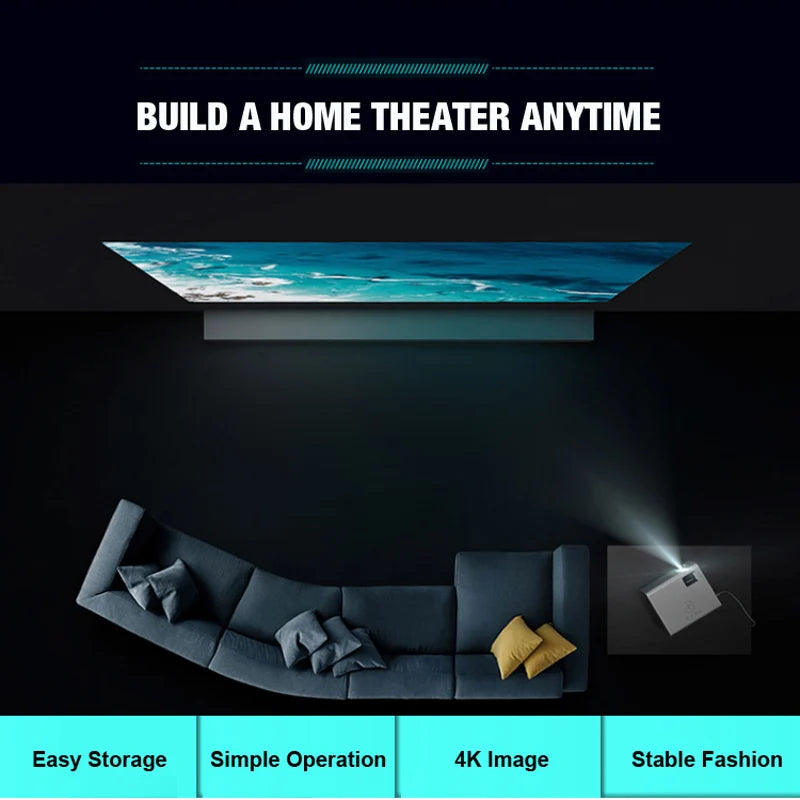 Proyector Universal Portable Floor Standing Pull Up Projection Screen 16:9 4:3 16:10 Full Screen for Normal UST Projectors 4K 3D Supported Free Shipping