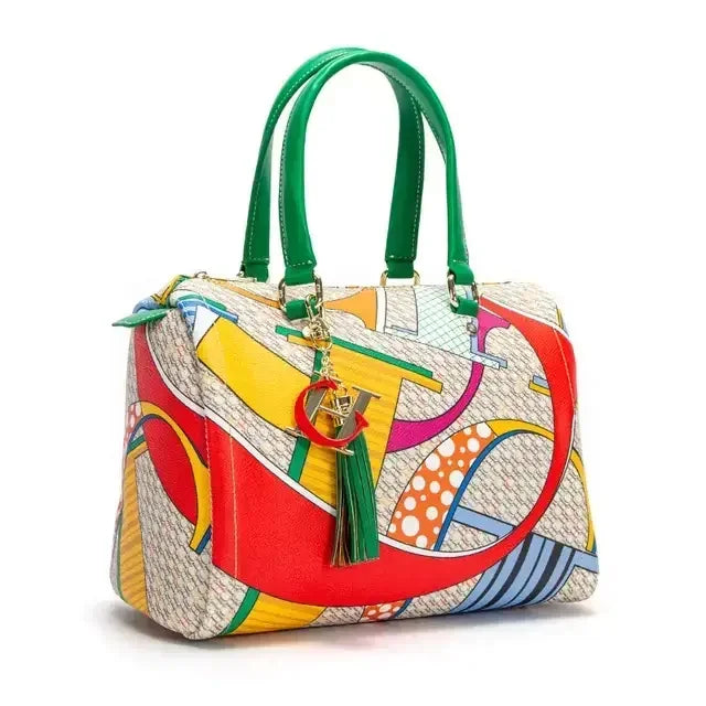 CH Women's Handbags 2024 Spring New Women's Commuter Crossbody Bag Bronze Fashion Luxury DesignColorful Printed Monogram