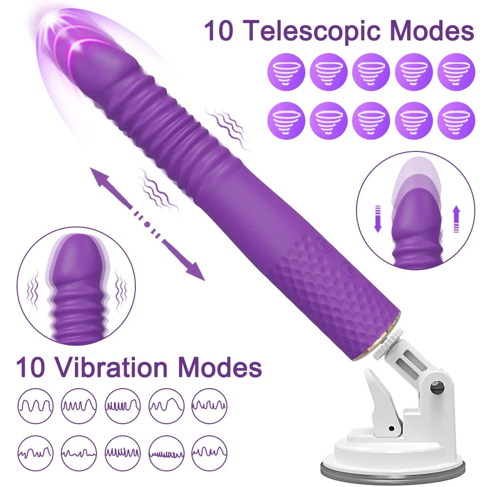 Automatic Thrusting Dildo Vibrator G Spot Clitoris Stimulation Anal Vaginal Massage Vibrating Sex Toy for Women Adult Goods FREE Shipping