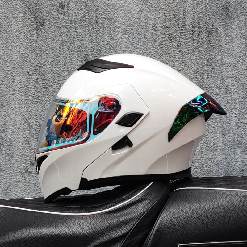 Motorcycle helmets Double Visors Modular Flip Up helmet DOT approved Full face casque moto racing Motocross helmet DOT