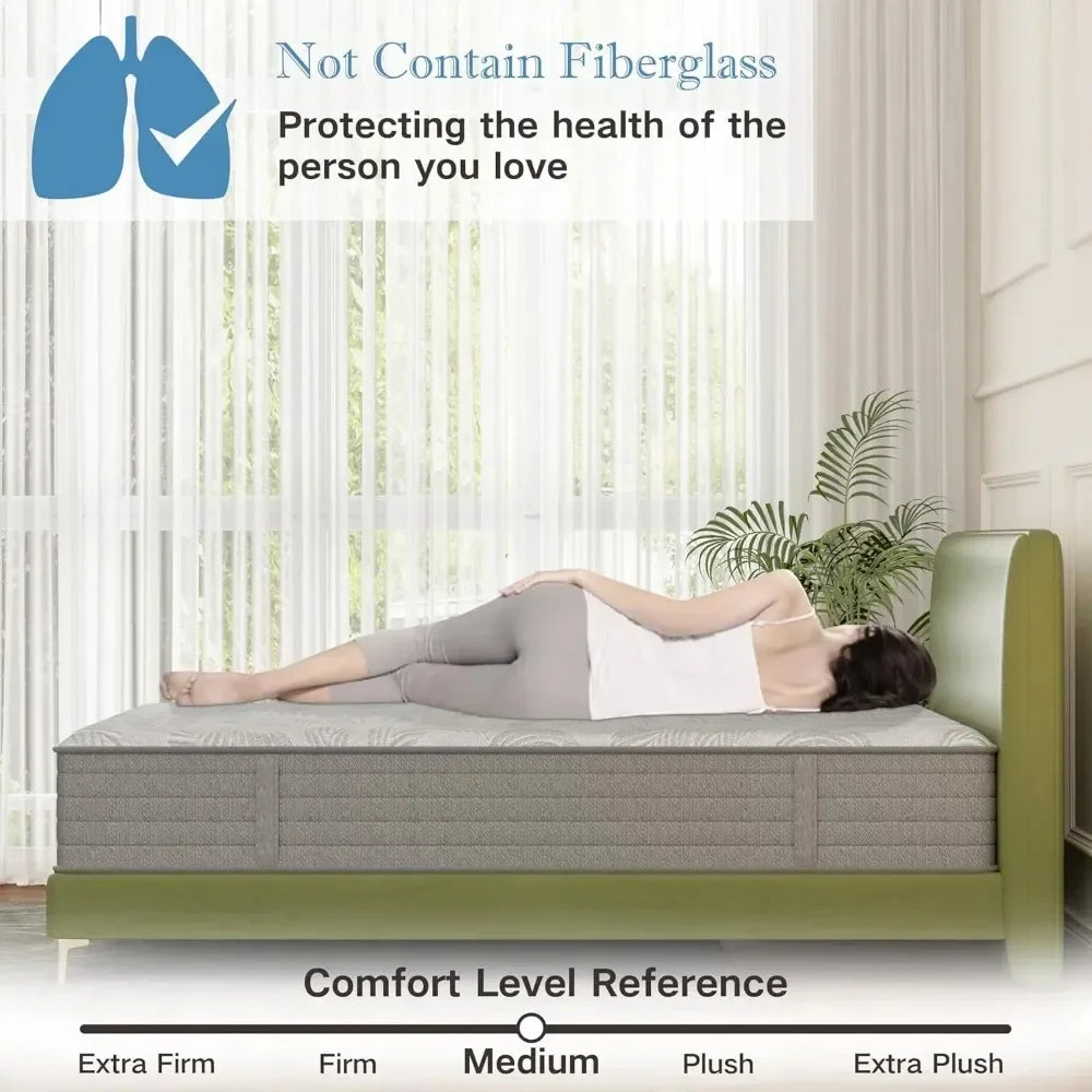 Full Size Mattress 12 Inch , Gel Memory Foam Mattress,Hybrid Full Mattress in A Box Individually Pocket Free Shipping