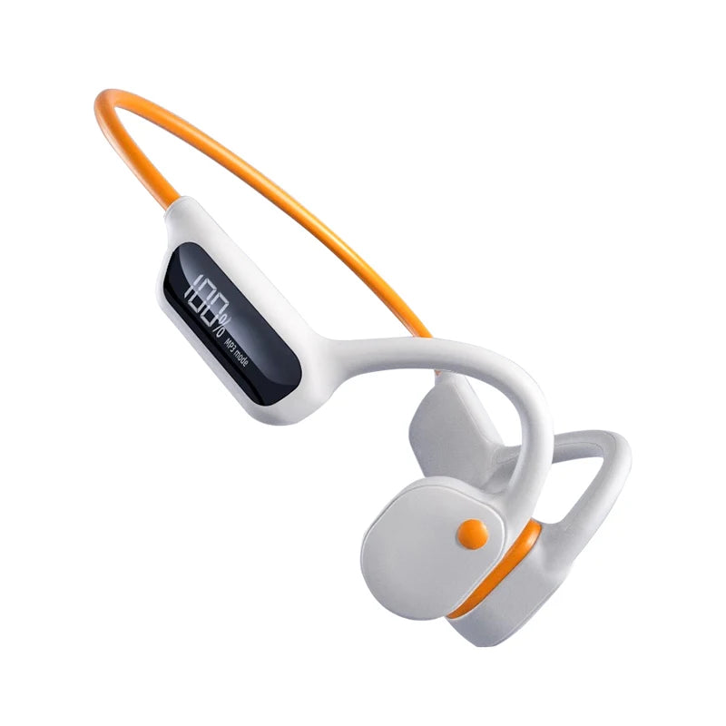 POLVCDG X10 bone conduction Bluetooth earphones with digital display swimming IXP8 waterproof built-in 32G MP3 earphones