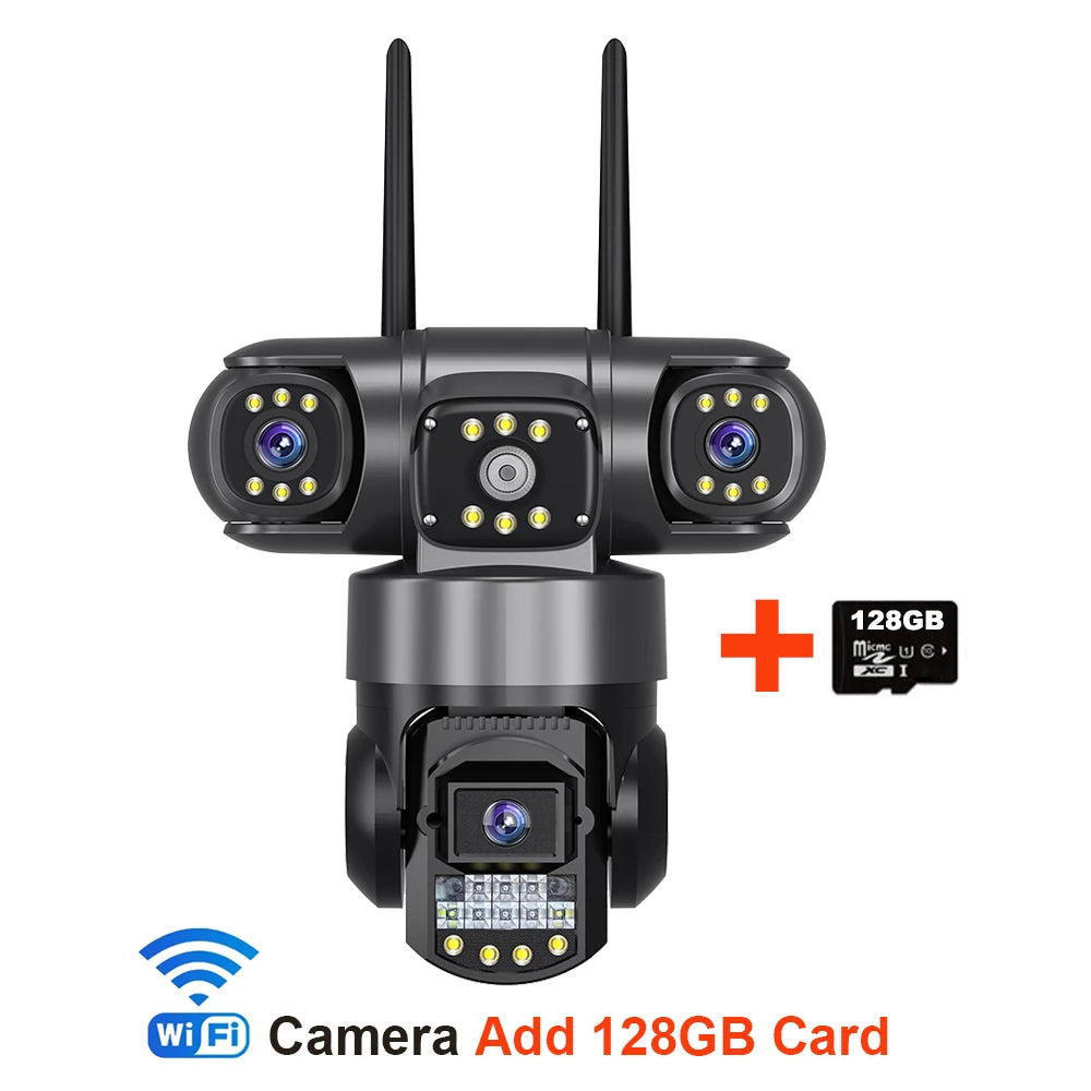 V380 Pro WiFi IP Camera Outdoor 12MP 6K Triple Lenses Triple Screens Security Video Monitor Night Vision Waterproof CCTV Cameras FREE Shipping