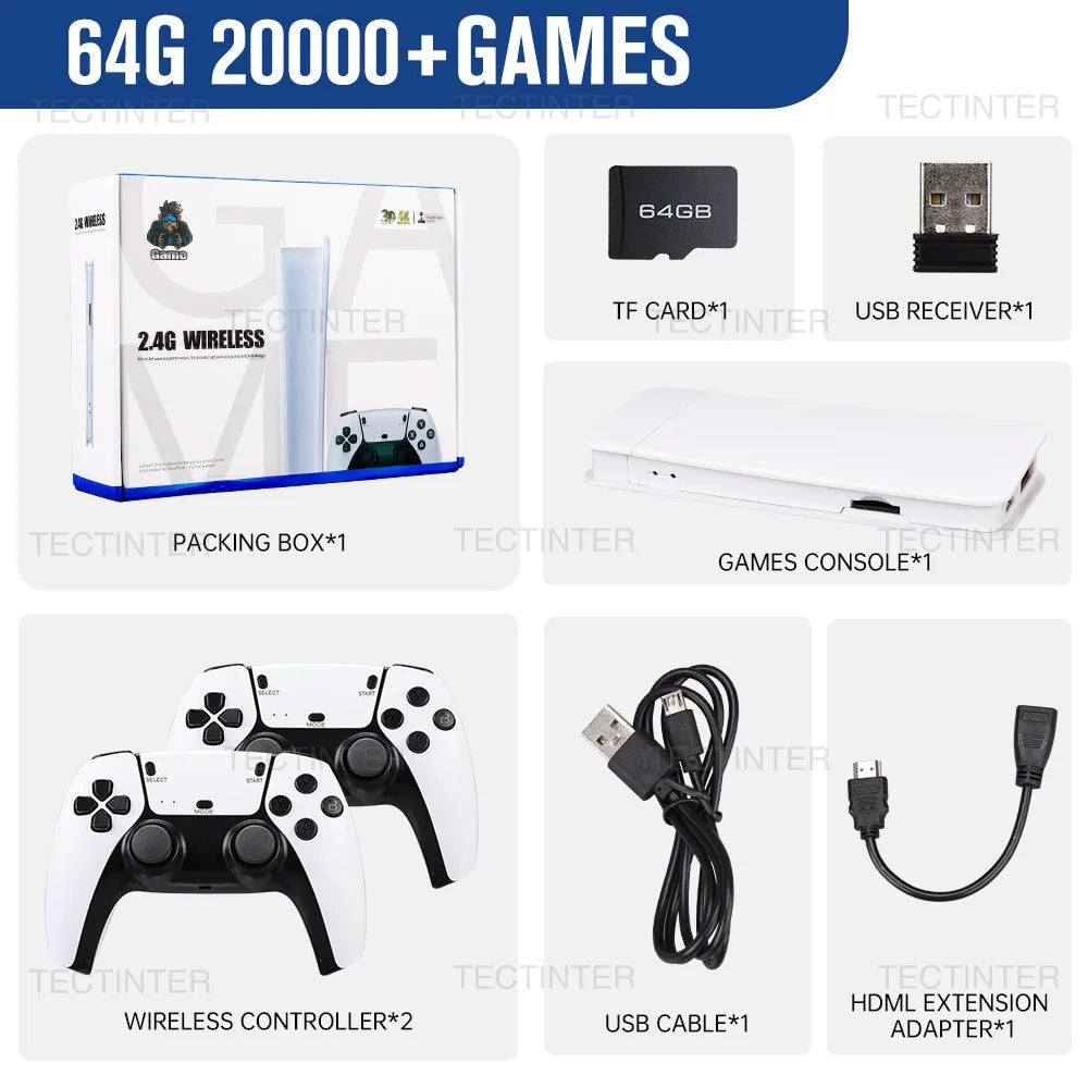 M15 Game Stick 4K Mini Retro Video Game Console Built-in 20000 Games Wireless Gamepads Video Game Controller Support 2 Player FREE Shipping