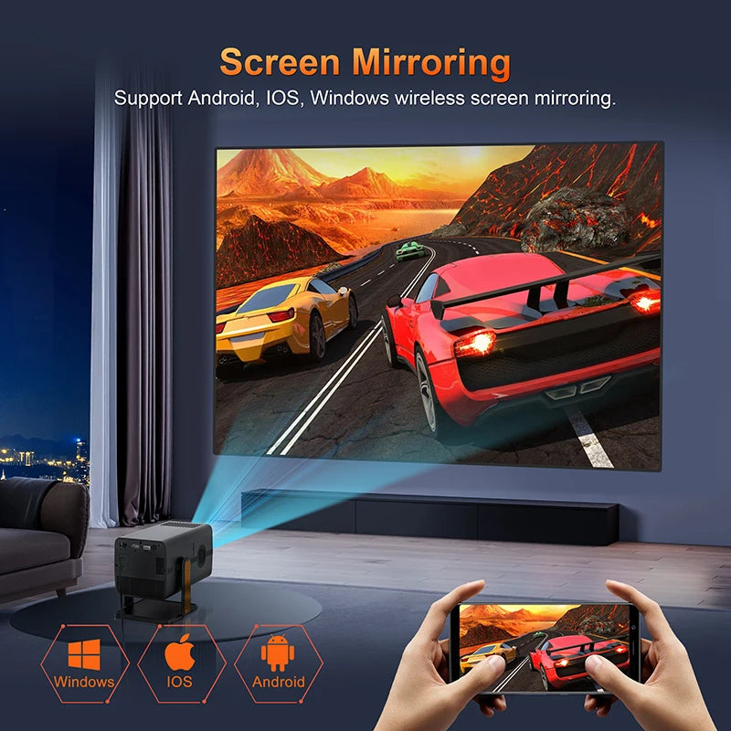 Xnano HM103-A Projector 4K Android 13 Dual WiFi5 300ANSI Amlogic T950S BT5.2 1920*1080P Home Theater Cinema Mini Projectors Multimedia Projectors Free Shipping