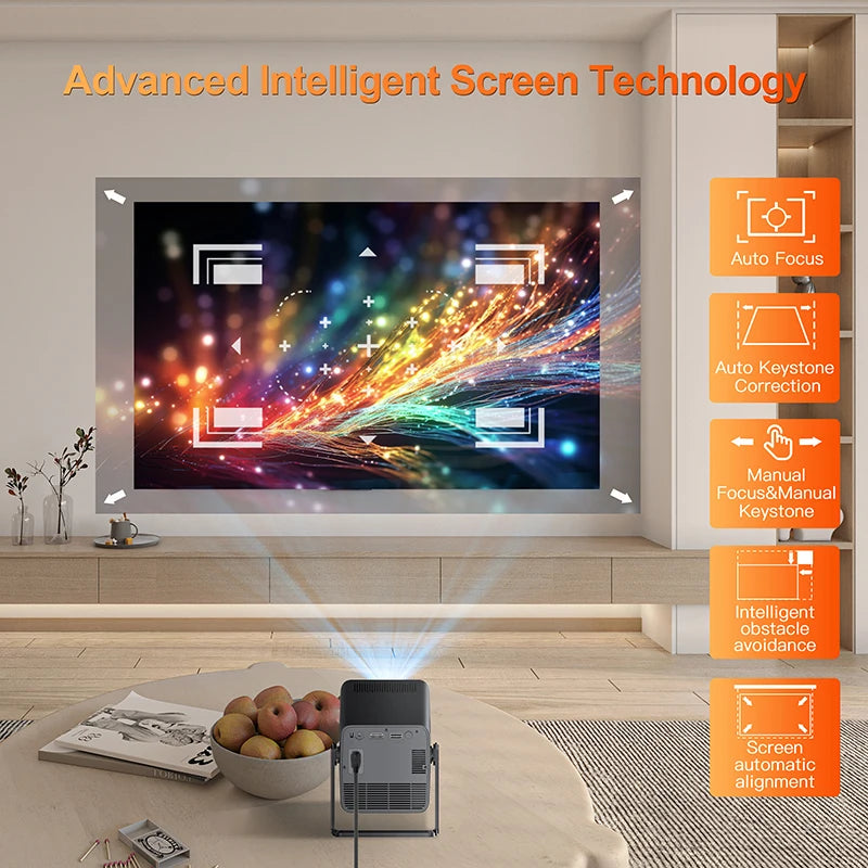 Xnano HM103-A Projector 4K Android 13 Dual WiFi5 300ANSI Amlogic T950S BT5.2 1920*1080P Home Theater Cinema Mini Projectors Multimedia Projectors Free Shipping