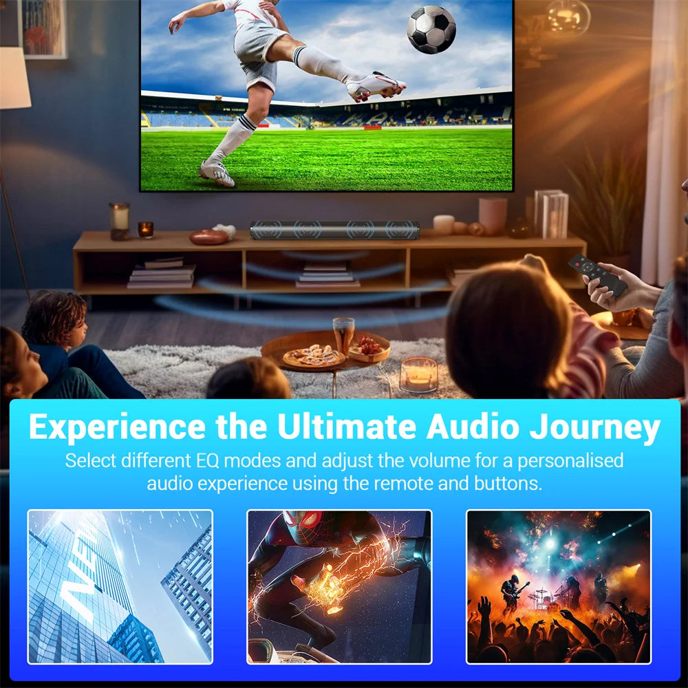 Sound Bar TV Sound System Bluetooth Speaker Wireless Subwoofer Bass Home Theater Rechargeable Lound Portable Speaker Free Shipping