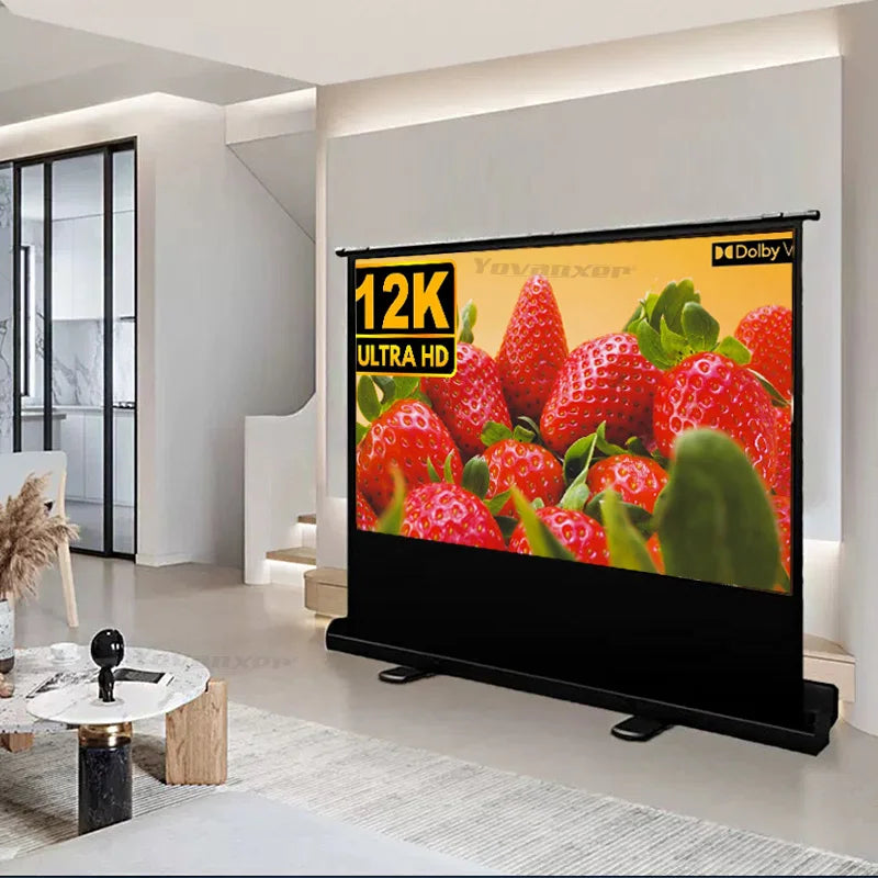 Proyector Universal Portable Floor Standing Pull Up Projection Screen 16:9 4:3 16:10 Full Screen for Normal UST Projectors 4K 3D Supported Free Shipping