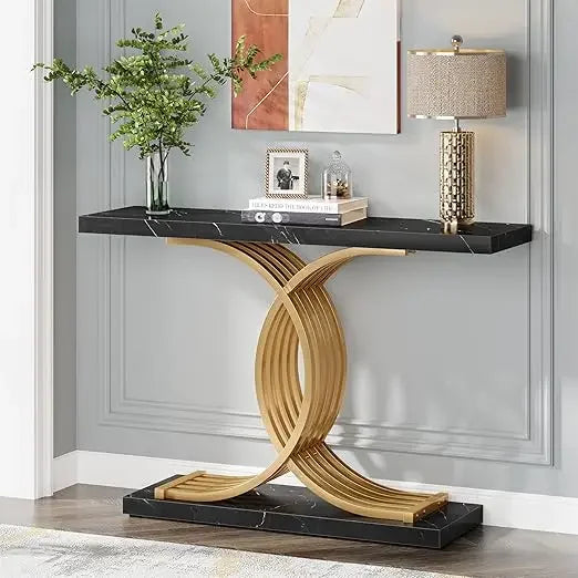 Mirrored Console Table, Modern Silver Entryway Table with Sparkling Crystal Inlays, Mirror Finish for Entrance, Living Room FREE SHIPPING