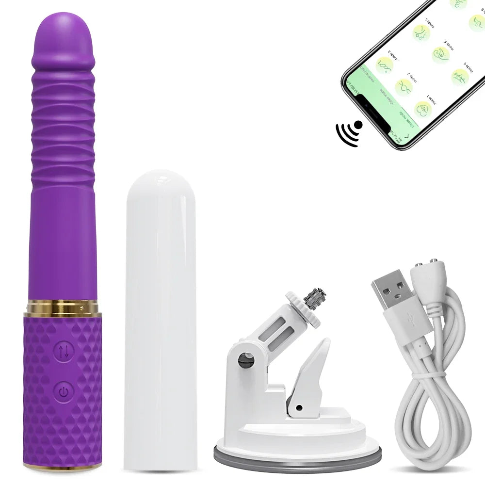 Automatic Thrusting Dildo Vibrator G Spot Clitoris Stimulation Anal Vaginal Massage Vibrating Sex Toy for Women Adult Goods FREE Shipping