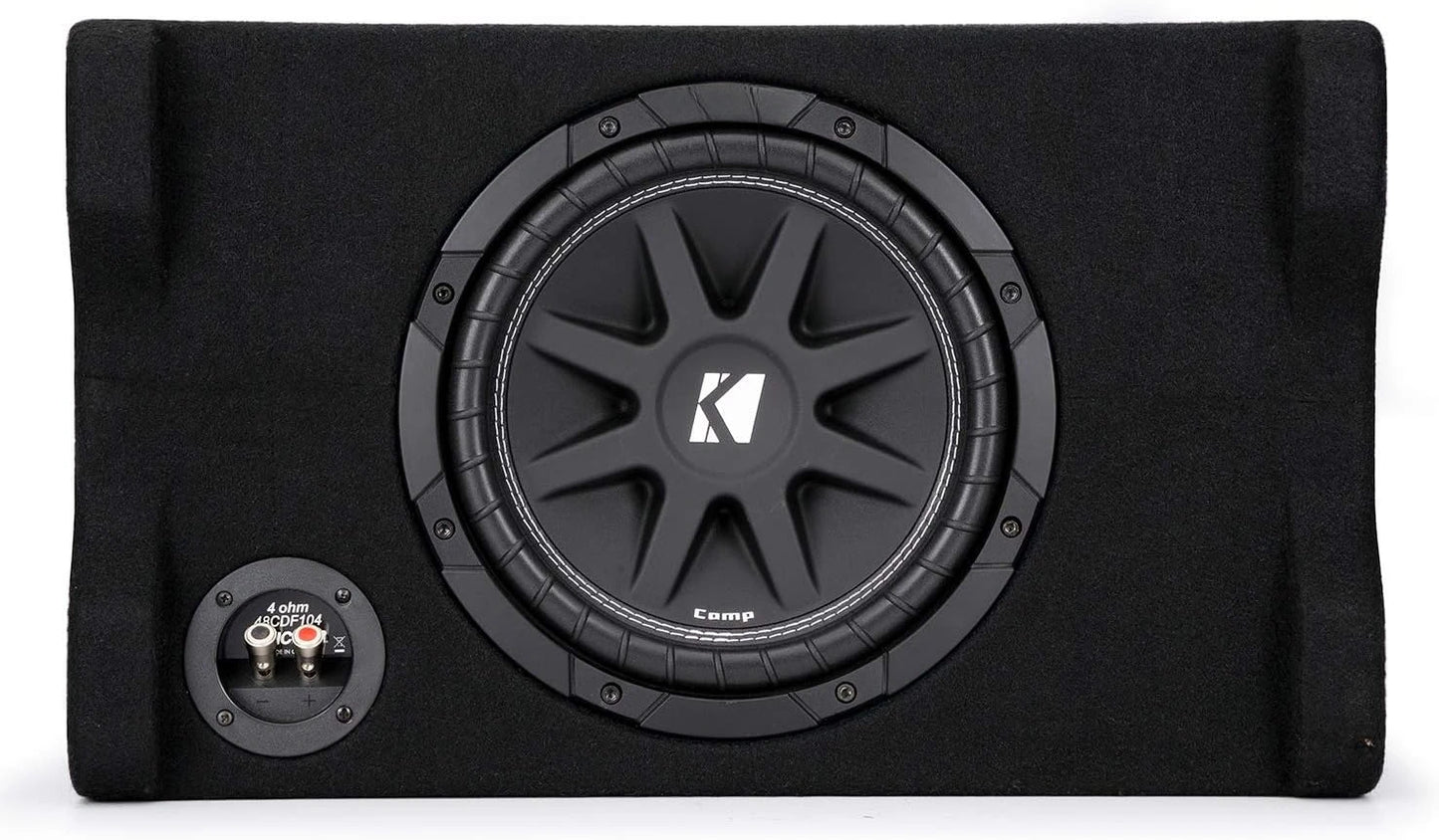 Kicker 48CDF104 10" Subwoofer in Down Firing Enclosure, 4-Ohm FREE Shipping