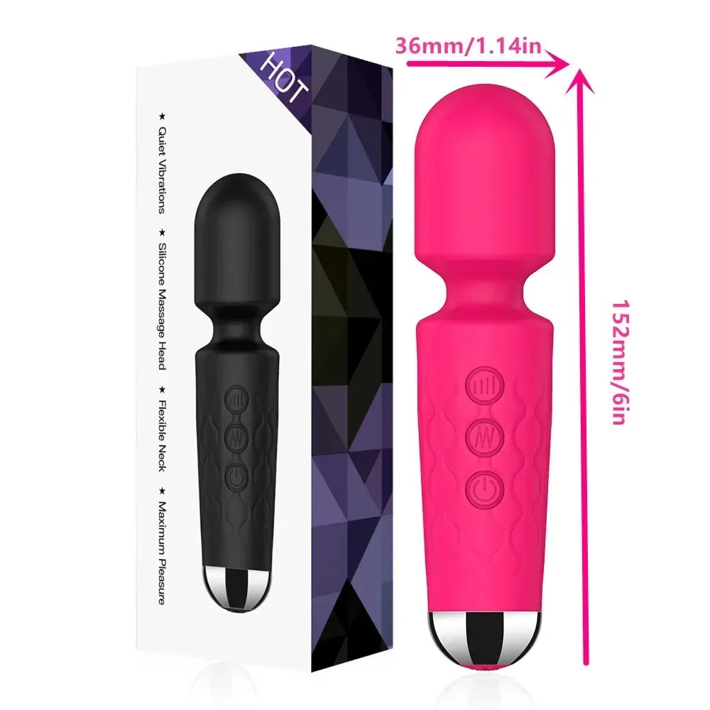 Strong AV Mini Vibrator 20 Modes Magic Stick USB Charging Female Nipple Clitoris G-Spot Masturbator Sex Toys for Women Adult 18 FREE Shipping