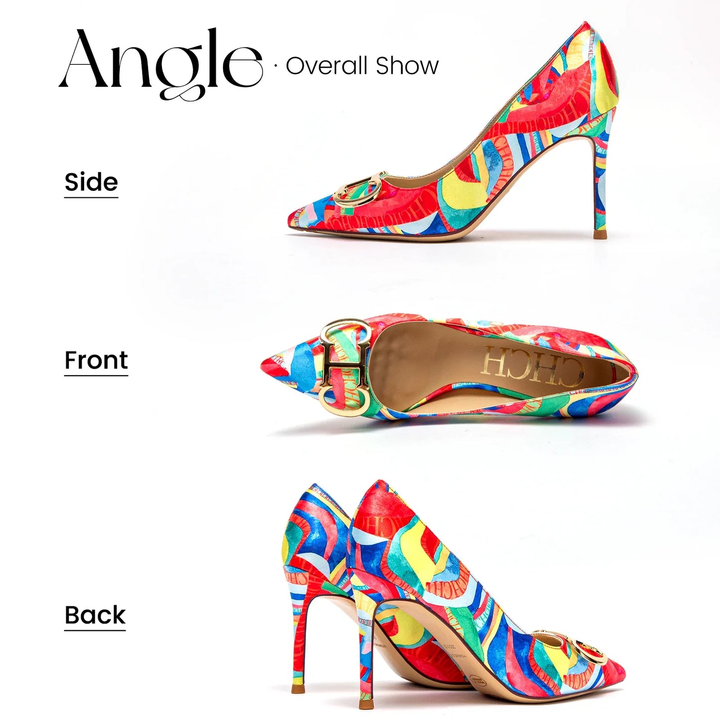 High Heels Carolina Herrera Luxurious Color Matching Design and Exquisite Color Contrast Versatile High Heels Fashionable Women's New High Heels CH Free Shipping