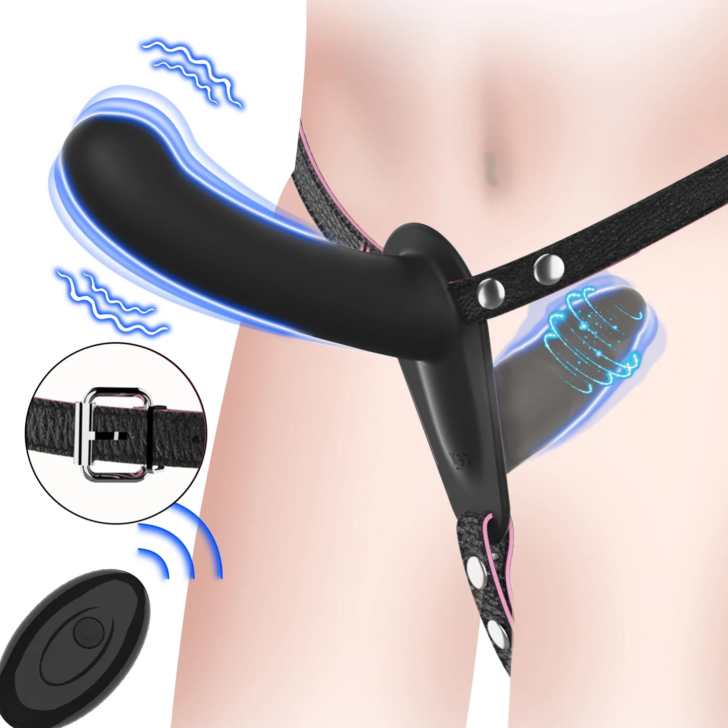 Wearable Double Vibrators Penetration G-Spot Strap On Dildo Panties for Lesbian Vagina Massager Couples Sex Toys Adult Products Free Shipping