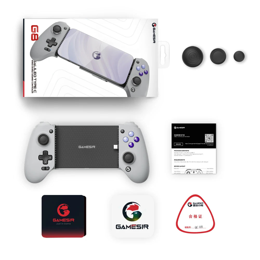 GameSir G8 Galileo Cellphone Gamepad Game Controller with Hall Effect Joystick for iPhone 15 Android Mobile Phone Cloud Gaming PES Mobile FIFA Call of Dutty FREE Shipping