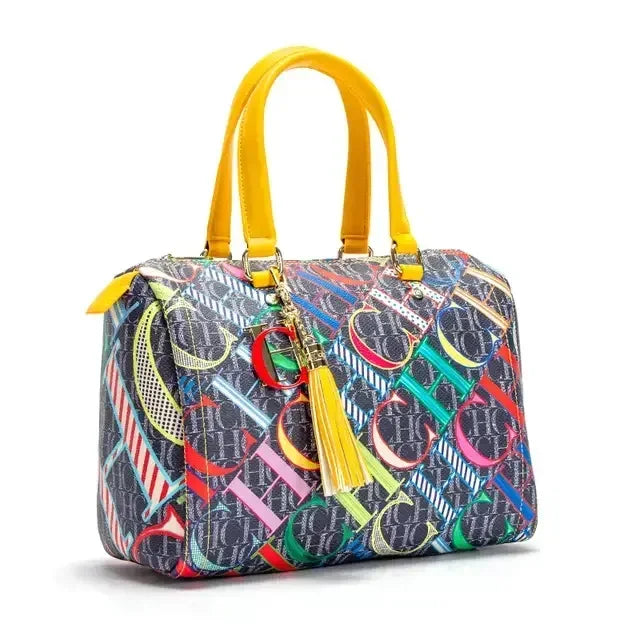 CH Women's Handbags 2024 Spring New Women's Commuter Crossbody Bag Bronze Fashion Luxury DesignColorful Printed Monogram
