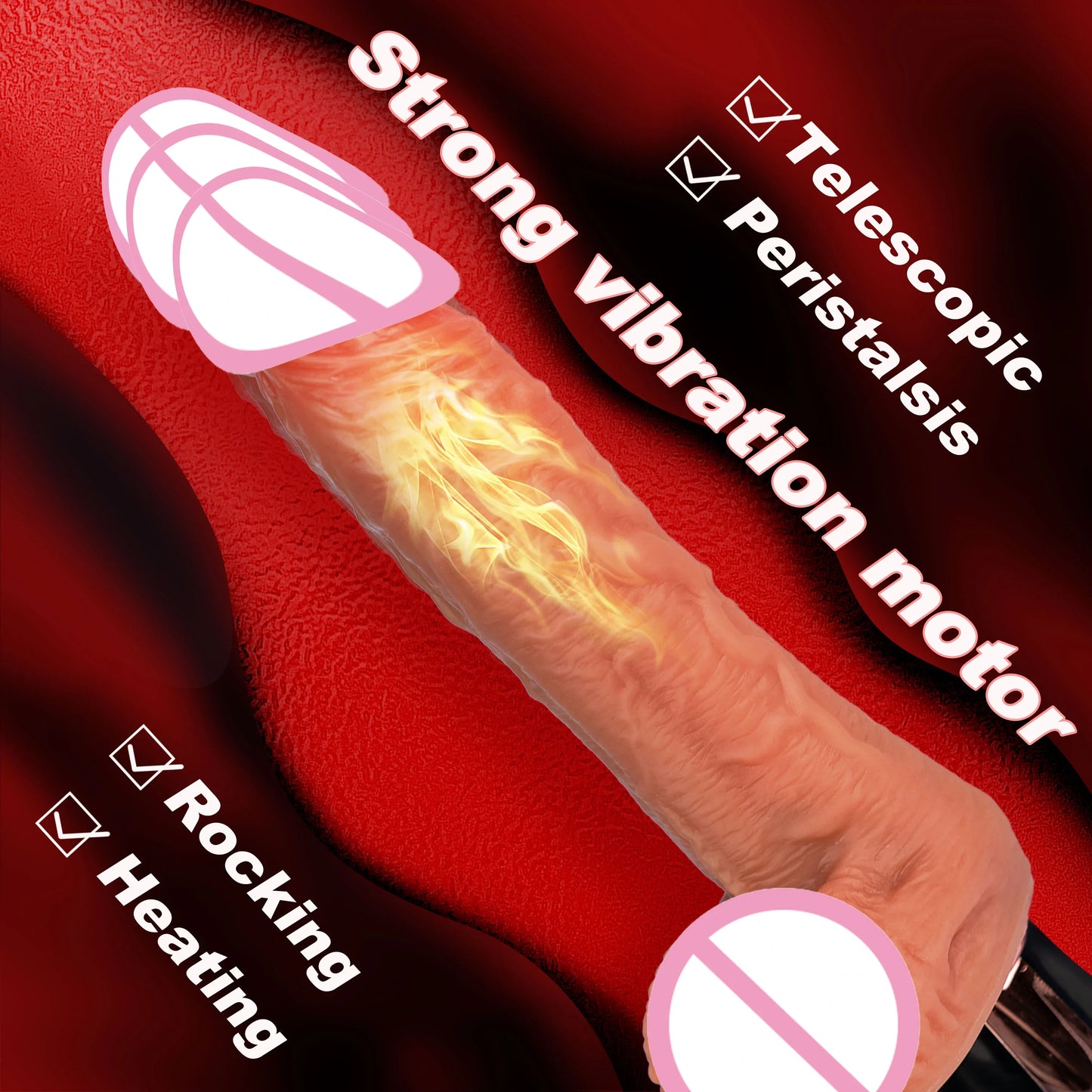 Heated Retractable Dildo Vibrator Realistic Big Penis Female Massager Vaginal Stimulator G-spot Masturbator Sex Toys for Women FREE Shipping