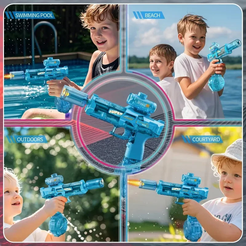 Led Light Emitting Electric Water Gun Toys Children Automatic Sensor Lights Water Pistol Summer Outdoor Beach Pool Toy for Kids FREE Shipping