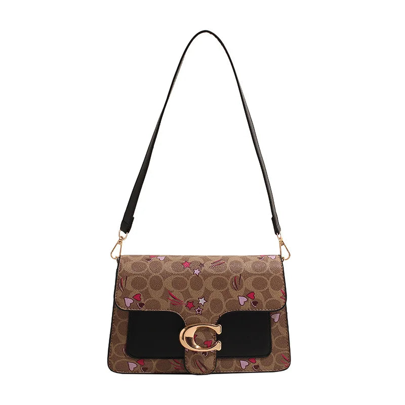 Crossbody Handbag SmallSquare Bag with Unique Sewing Line Printing Cover Type Versatile As Crossbody, Single Shoulder FREE Shipping