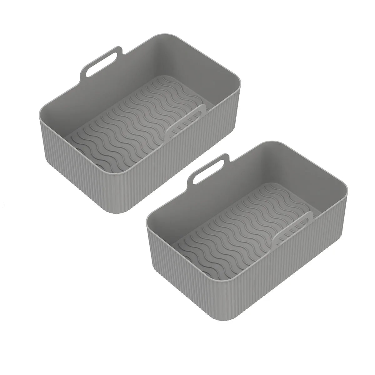 1/2PCS Reusable Air Fryer Silicone Tray Dish Dual 2 Basket Baking Pan Oven Pot Plate Liner Dual Air Fryer Accessories For Ninja FREE Shipping