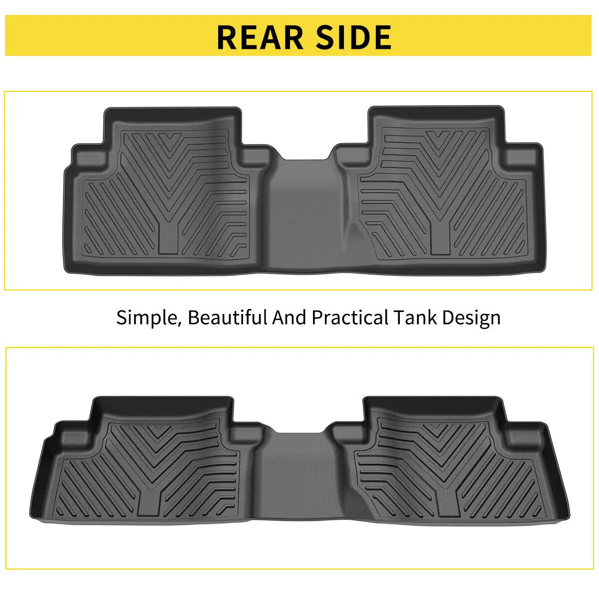 Civic All Weather 3D Floor Mats For 2012-2015 Honda 1st & 2nd Row Car TPE Liners