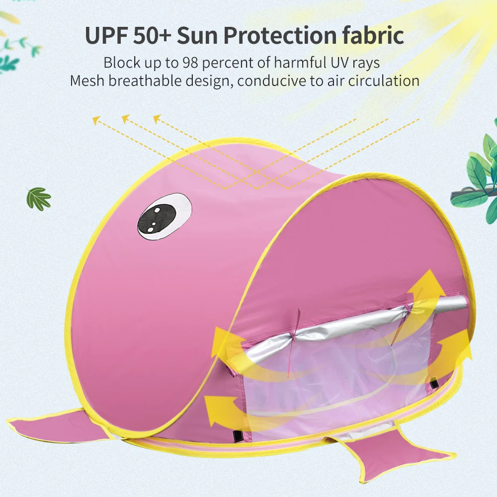 Baby Beach Tent Uv-protecting Sunshelter With A Pool Baby Kids Beach Tent Pop Up Portable Shade Pool UV Protection Sun Shelter FREE Shipping