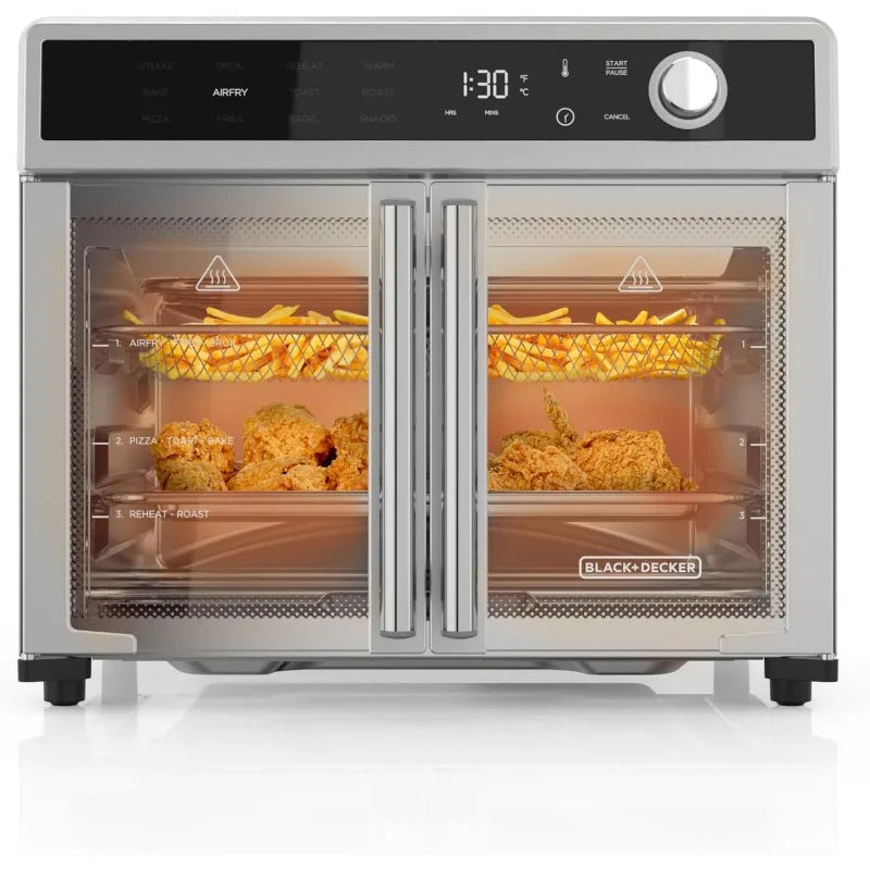 BLACK+DECKER Crisp 'N Bake Air Fryer Toaster Oven Combo, 12 in 1 Countertop Convection Oven Cooks Food Fast, Fits a Whole Pizza FREE Shipping