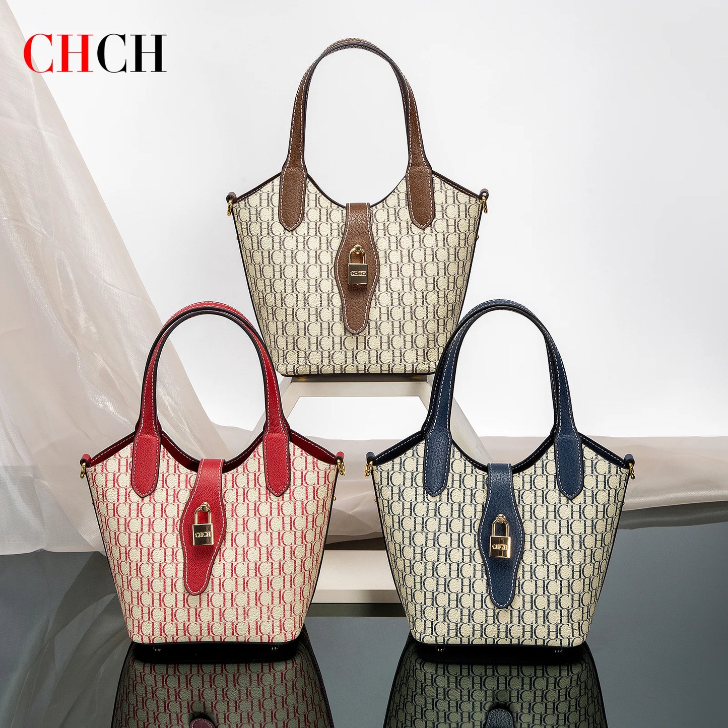 Carolina Herrera Women's Handbag Autumn New Collection Simple Women's Vegetable Basket Handbag FREE Shipping