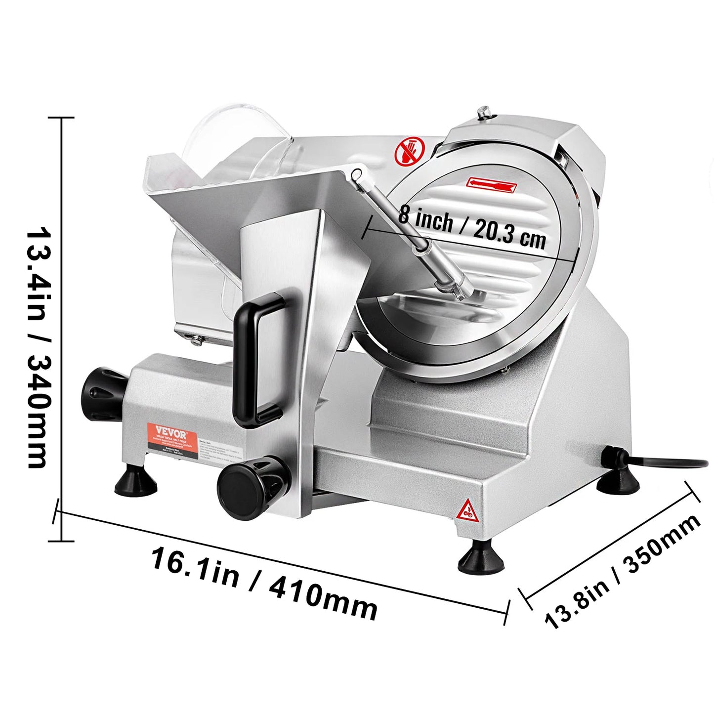 VEVOR Meat Slicer 200W/240W/320W/340W Electric Deli Food Slicer Adjustable Thickness for Commercial and Home Use Cut Meat Cheese