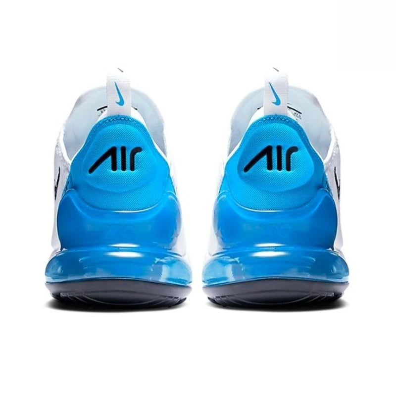 Nike Air Max 270 White Blue Fashion Casual Mesh Breathable Air Cushion Men Women Running Shoes Unisex Outdoor Sports Sneakers FREE Shipping