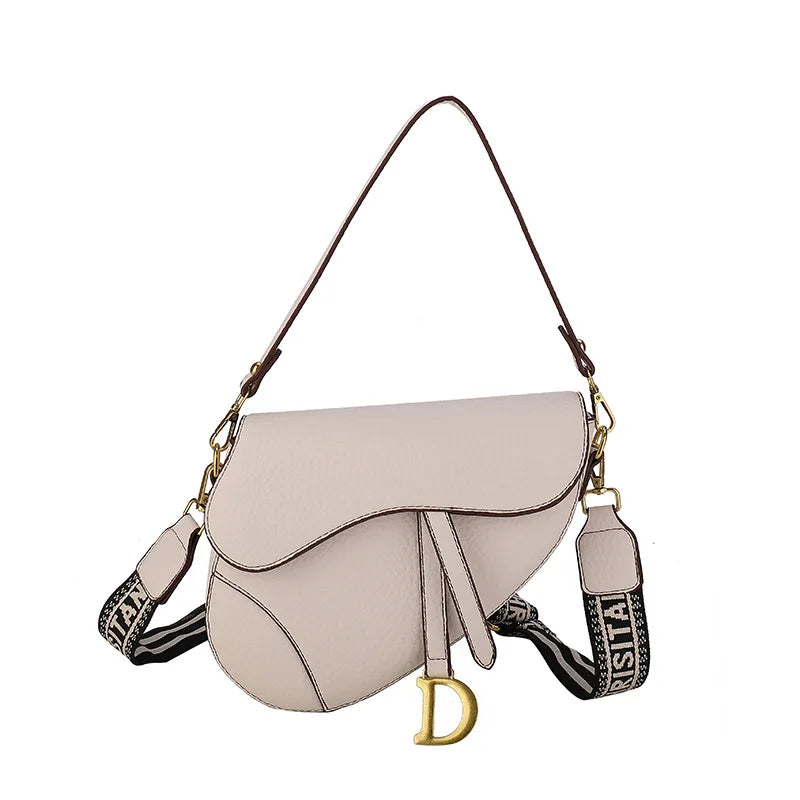 Luxury saddle bag, new niche design, casual shoulder crossbody bag bags