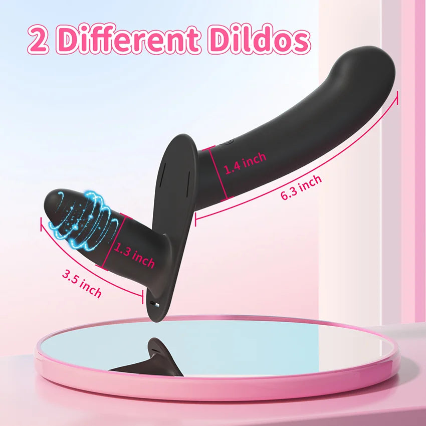 Wearable Double Vibrators Penetration G-Spot Strap On Dildo Panties for Lesbian Vagina Massager Couples Sex Toys Adult Products Free Shipping