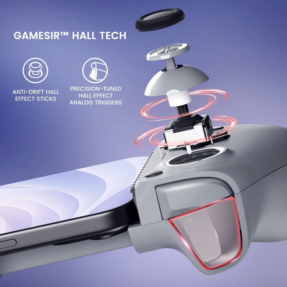 GameSir G8 Galileo Cellphone Gamepad Game Controller with Hall Effect Joystick for iPhone 15 Android Mobile Phone Cloud Gaming PES Mobile FIFA Call of Dutty FREE Shipping