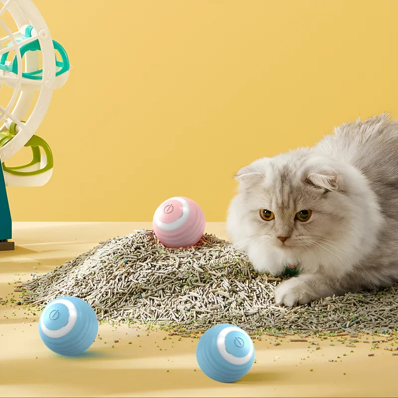 Cat Interactive Ball Smart Pet Cat Toys Indoor Automatic Rolling Magic Ball Electronic Interactive Cat Toy Cat Game Accessories FREE Shipping