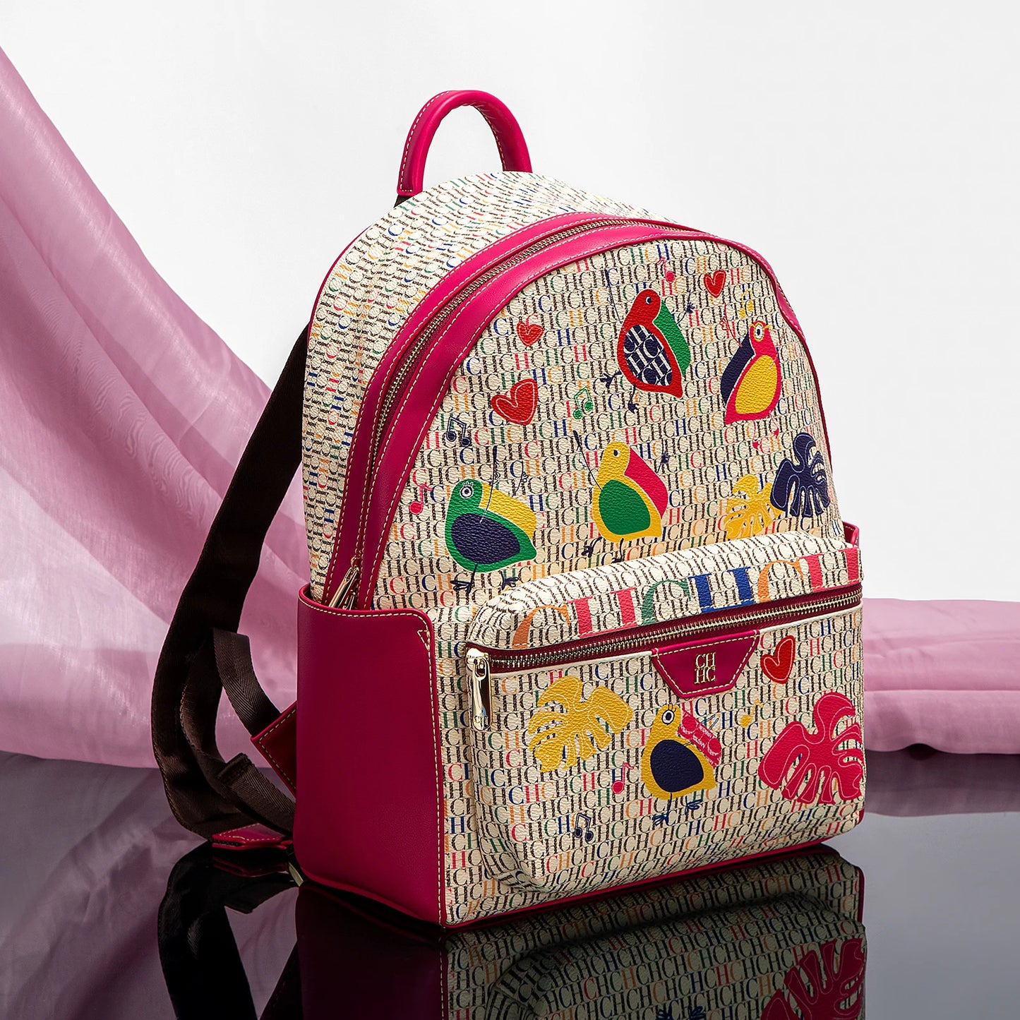 Backpack Carolina Herrera Shoulder Bag Large Capacity Internal Compartment Pocket Design Exquisite FREE SHIPPING