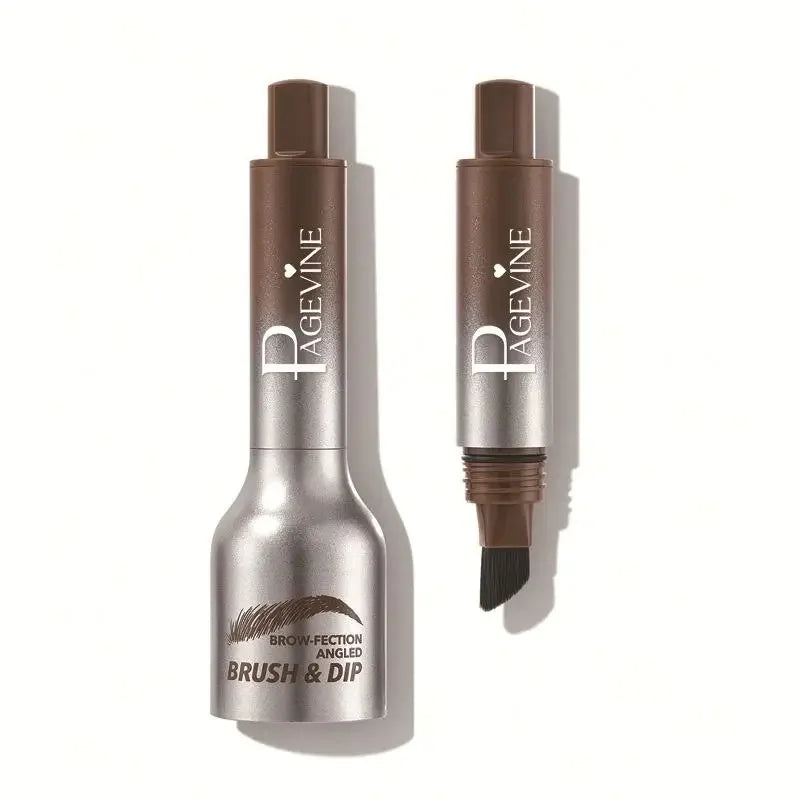 Hair-like Strokes Liquid Eyebrow With Large Brush Head,natural Hairline Press Type Eyebrows Dye Pen,anti Smudging Waterproof